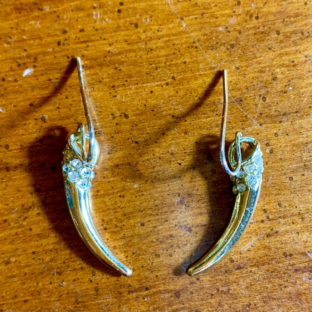 Elephant Tusk Gold Earrings